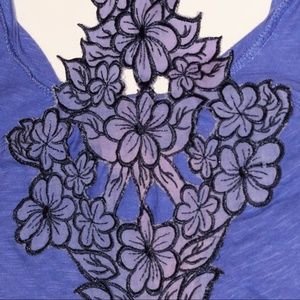 Racerback tank top with flower back